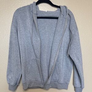 Gray Zip-Up Hoodie